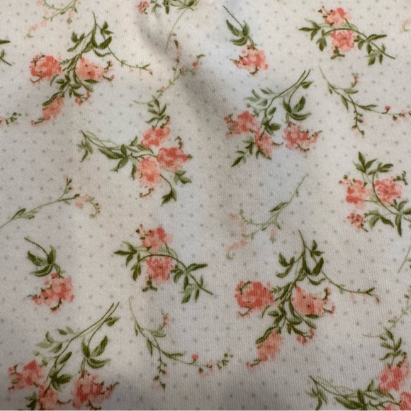 Ralph Lauren Dress Girls 18M White w/ Pink Floral Collared Ruffle Short Sleeve - Picture 4 of 7
